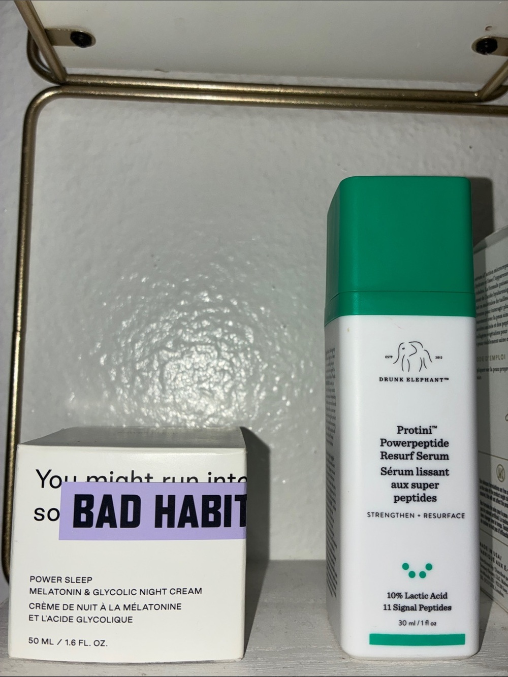Drunk Elephant & bad habit skincare set